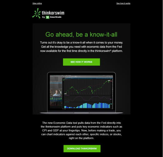 TD Ameritrade: Economic Data Tool