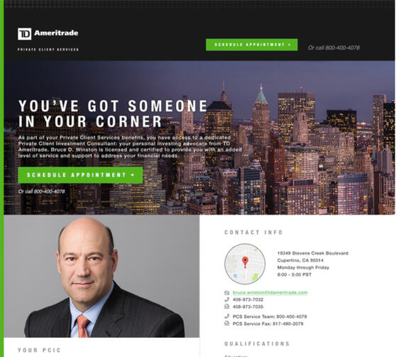 New website experience for clients.