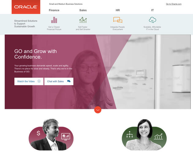 **Oracle**: Small & Medium Business Site